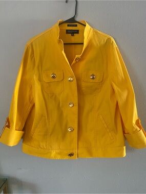 New York and Company Signature Blazer Jacket xl Yellow